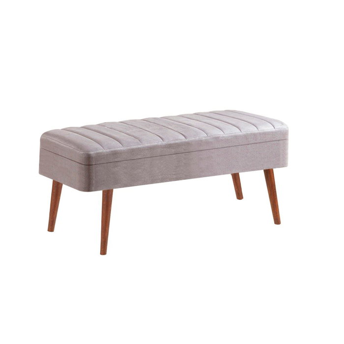 Hanah Home 0701 - 2 Banco Nogal, Gris 90x46x40 cm